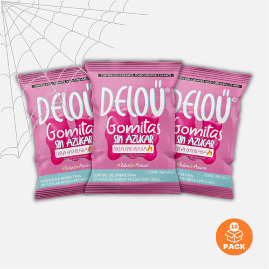 Deloü Gomitas Sin Azúcar sabor fresa con chile